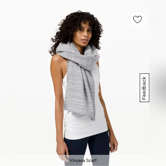 NWOT lululemon Vinyasa Scarf, Light Grey - Picture 3 of 12